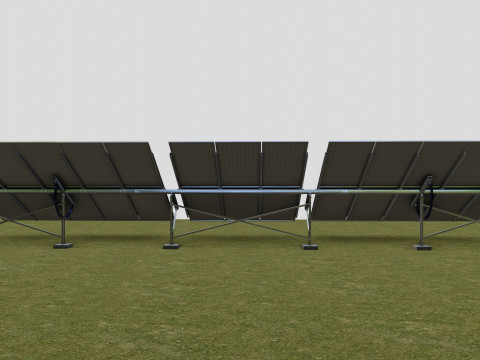 Manual Tracker Solar Energy Structure Type-3 3D Model