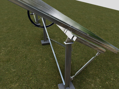 Manual Tracker Solar Energy Structure Type-3 3D Model