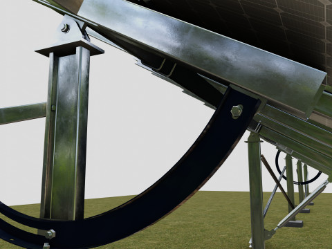 Manual Tracker Solar Energy Structure Type-3 3D Model
