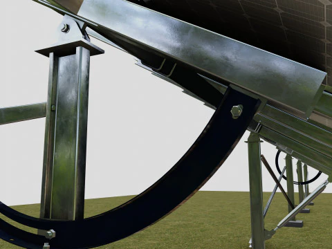 Manual Tracker Solar Energy Structure Type-3 3D Model