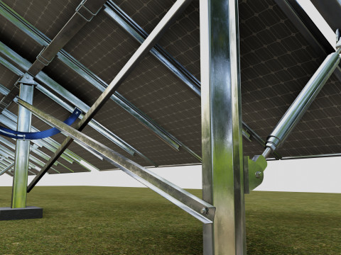 Manual Tracker Solar Energy Structure Type-3 3D Model