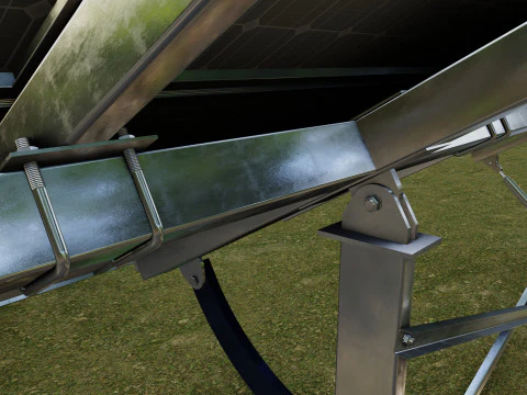 Manual Tracker Solar Energy Structure Type-3 3D Model