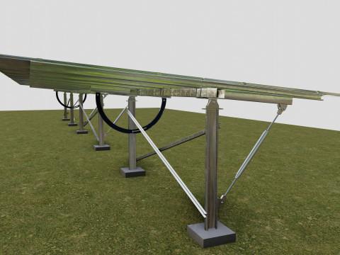 Manual Tracker Solar Energy Structure Type-3 3D Model