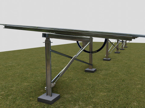 Manual Tracker Solar Energy Structure Type-3 3D Model