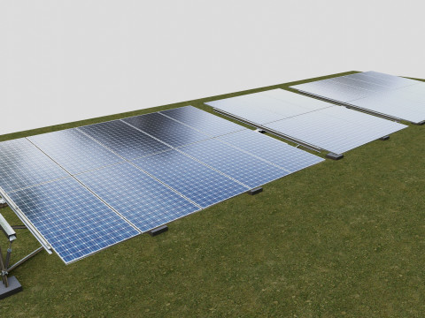 Manual Tracker Solar Energy Structure Type-3 3D Model