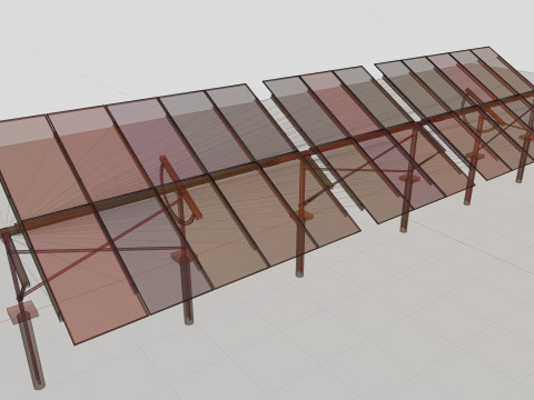Manual Tracker Solar Energy Structure Type-3 3D Model