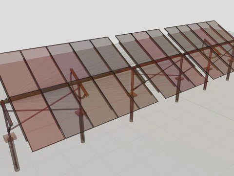 Manual Tracker Solar Energy Structure Type-3 3D Model