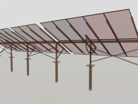 Manual Tracker Solar Energy Structure Type-3 3D Model