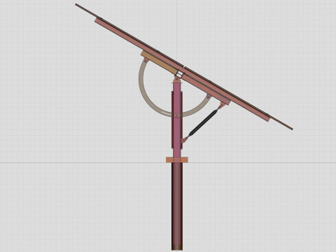 Manual Tracker Solar Energy Structure Type-3 3D Model