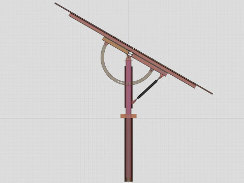 Manual Tracker Solar Energy Structure Type-3 3D Model