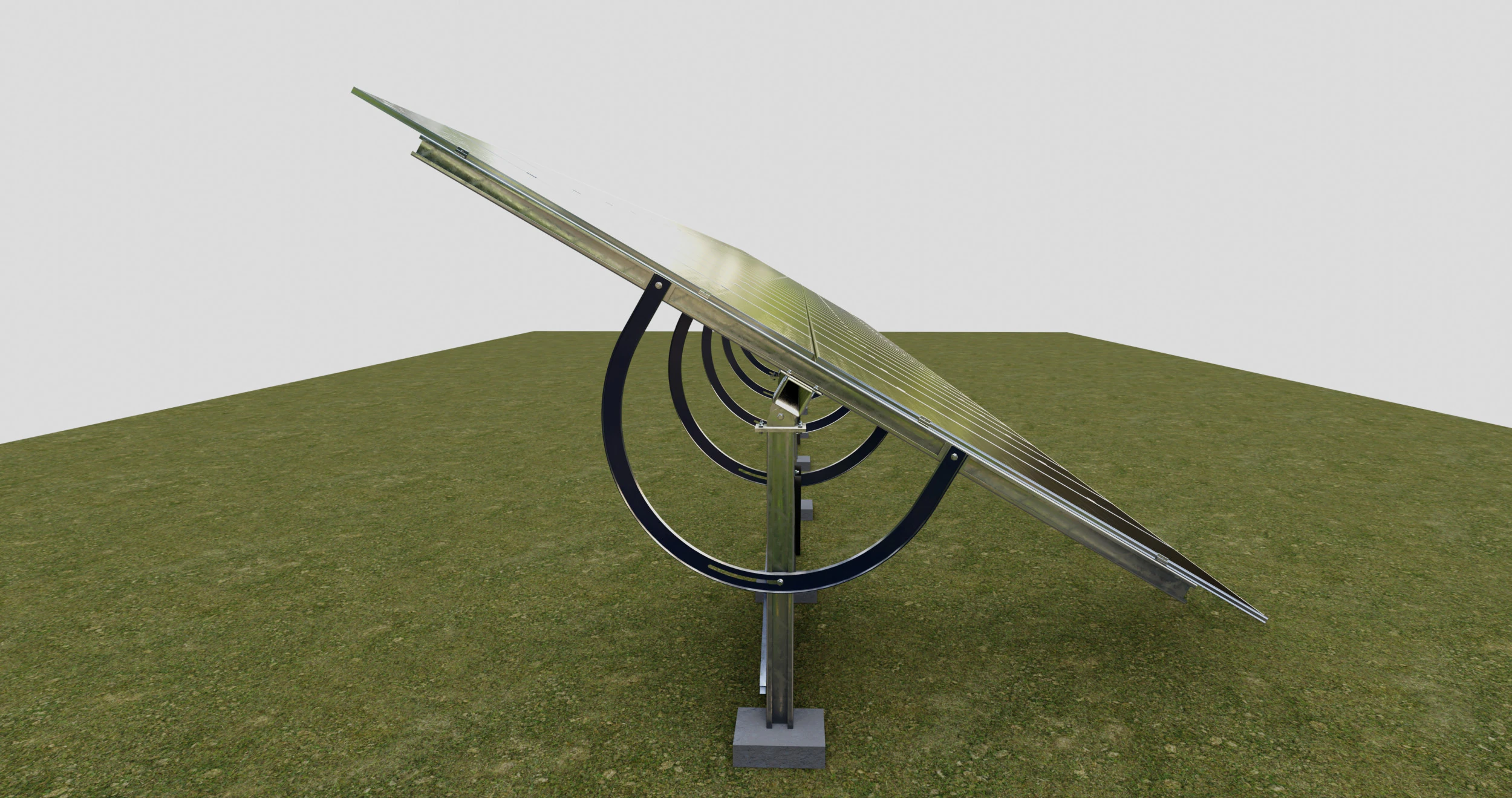 Manual Tracker Solar Energy Structure Type-4 3D Model .c4d .max .obj .3ds .fbx .stl .blend 