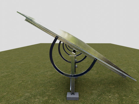 Manual Tracker Solar Energy Structure Type-4 3D 模型
