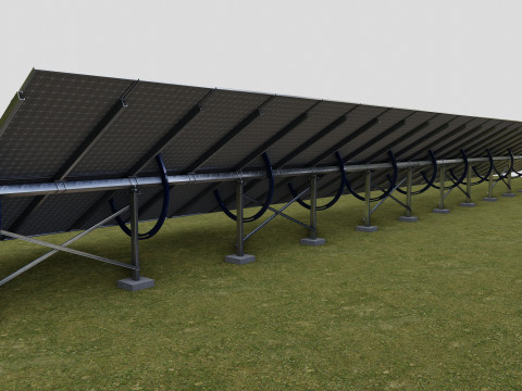 Manual Tracker Solar Energy Structure Type-4 Modelo 3D