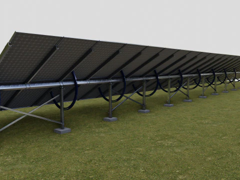 Manual Tracker Solar Energy Structure Type-4 3D Model