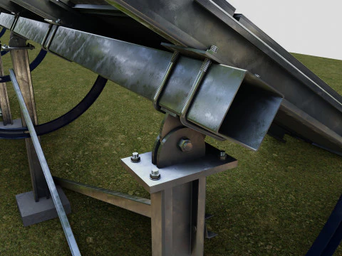Manual Tracker Solar Energy Structure Type-4 3D Model