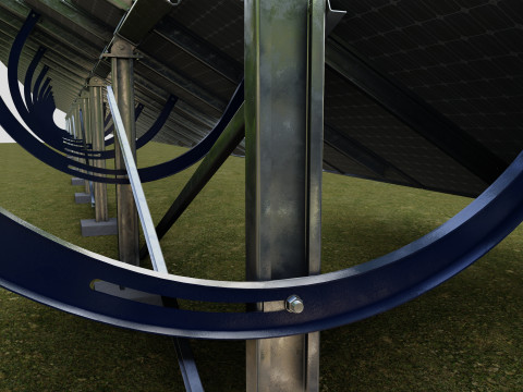 Manual Tracker Solar Energy Structure Type-4 Modelo 3D