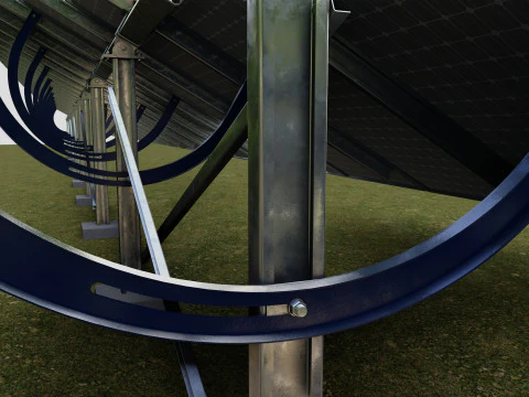 Manual Tracker Solar Energy Structure Type-4 3D Model
