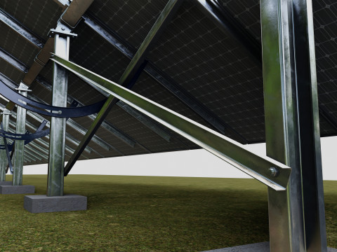 Manual Tracker Solar Energy Structure Type-4 Modelo 3D