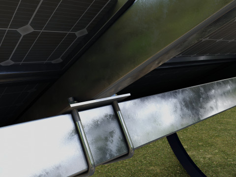 Manual Tracker Solar Energy Structure Type-4 Modelo 3D