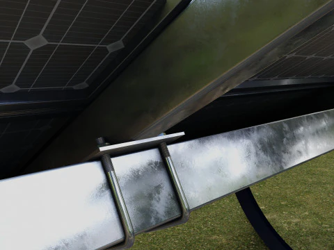 Manual Tracker Solar Energy Structure Type-4 3D Model