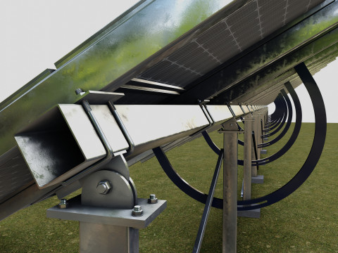 Manual Tracker Solar Energy Structure Type-4 Modelo 3D