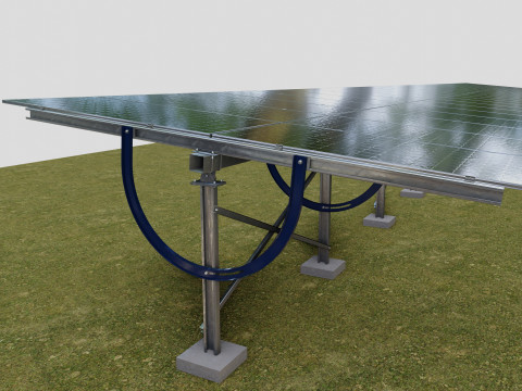 Manual Tracker Solar Energy Structure Type-4 Modelo 3D