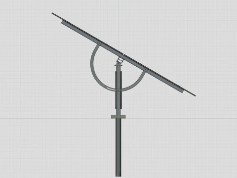 Manual Tracker Solar Energy Structure Type-4 3D Model