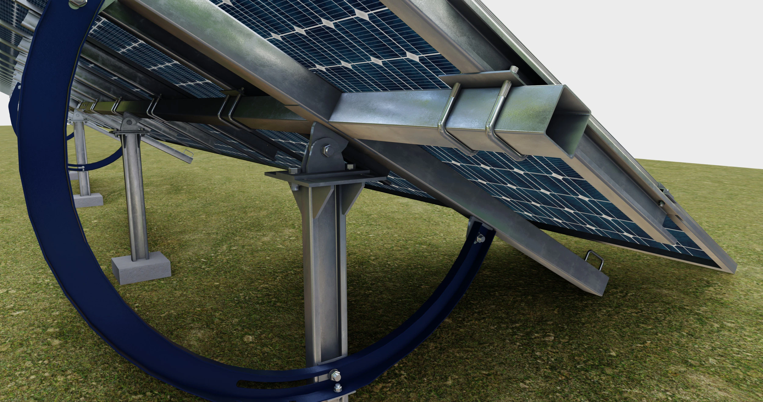 Manual Tracker Solar Energy Structure Type-5 3D Model .c4d .max .obj .3ds .fbx .stl .blend 