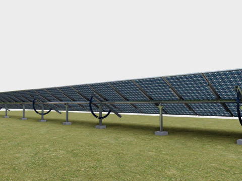 Manual Tracker Solar Energy Structure Type-5 3D Model