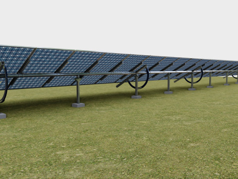 Manual Tracker Solar Energy Structure Type-5 Modelo 3D