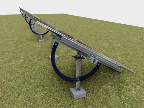 Manual Tracker Solar Energy Structure Type-5 Modelo 3D