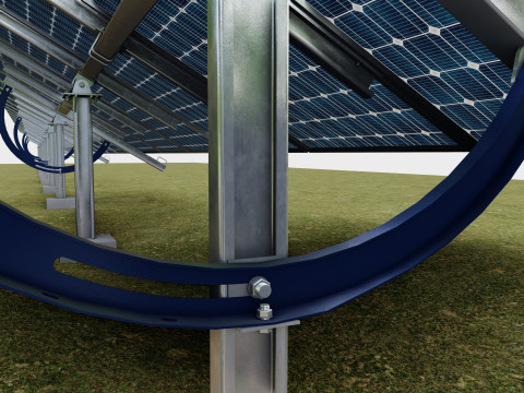 Manual Tracker Solar Energy Structure Type-5 Modelo 3D