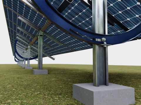 Manual Tracker Solar Energy Structure Type-5 Modelo 3D