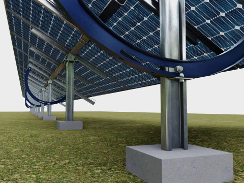 Manual Tracker Solar Energy Structure Type-5 3D Model