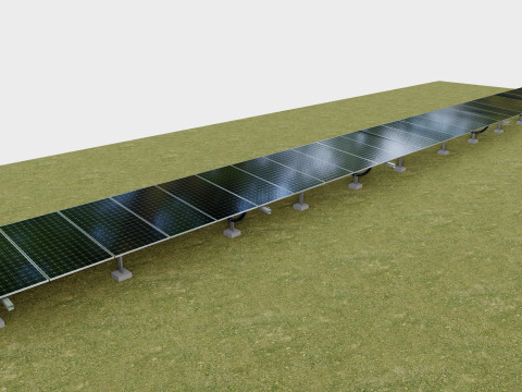 Manual Tracker Solar Energy Structure Type-5 Modelo 3D