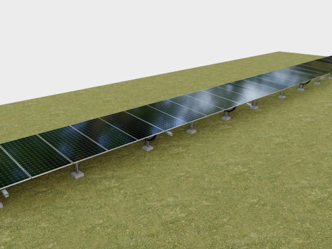 Manual Tracker Solar Energy Structure Type-5 3D Model