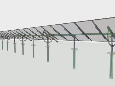 Manual Tracker Solar Energy Structure Type-5 3D Model