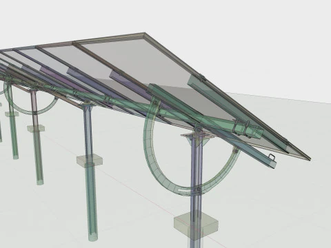 Manual Tracker Solar Energy Structure Type-5 3D Model