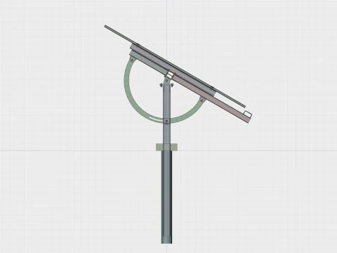 Manual Tracker Solar Energy Structure Type-5 3D Model