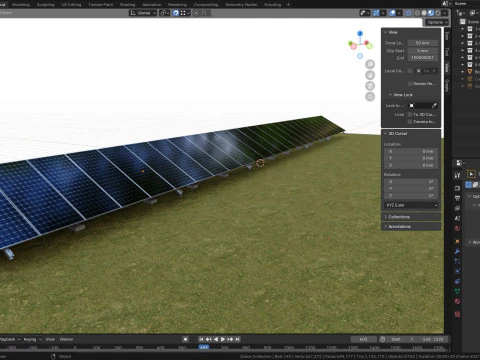 Manual Tracker Solar Energy Structure Type-5 3D Model