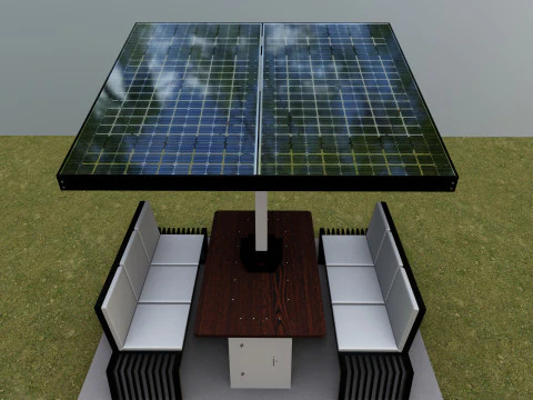 Banco solar inteligente Modelo 3D