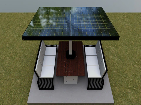 Banco solar inteligente Modelo 3D