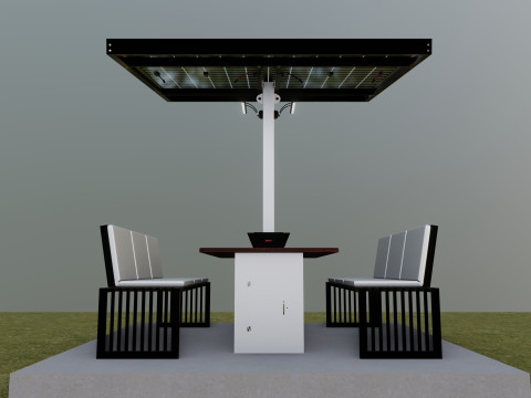 Smart Solar Bench Model 3D