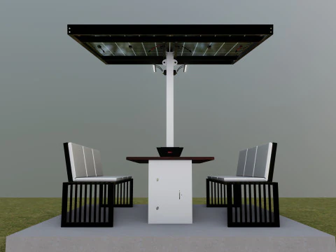 Banco solar inteligente Modelo 3D