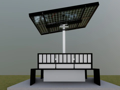 Banco solar inteligente Modelo 3D