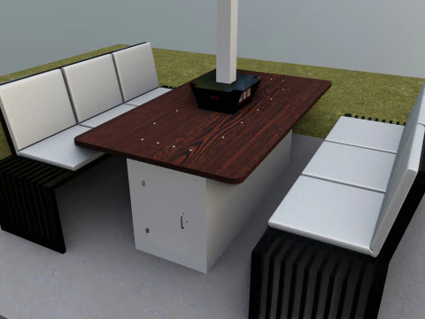 Banco solar inteligente Modelo 3D