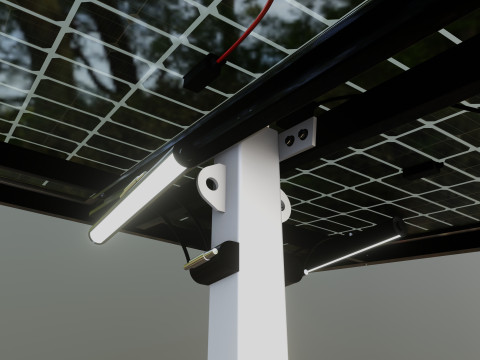 Smart Solar Bench Model 3D