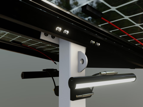 Smart Solar Bench Model 3D