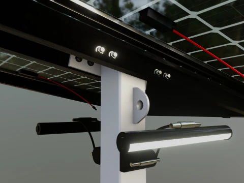 Banco solar inteligente Modelo 3D