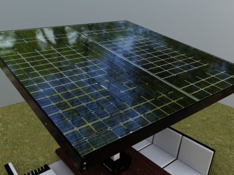 Smart Solar Bench Model 3D